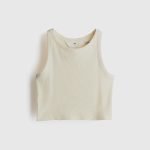 Embossed-print vest top