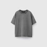 Faded-effect knit T-shirt