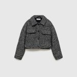 Herringbone crop jacket