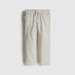 Linen-blend trousers