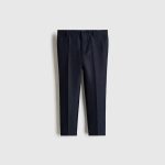 Navy blue suit trousers