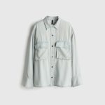Oversized denim shirt