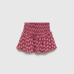 Ruffled gathered mini skirt
