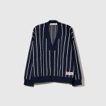 Striped sports cardigan with print