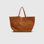 Suede maxi tote bag