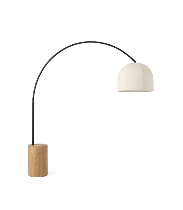 Oak Arc Floor Lamp