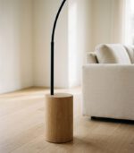 Oak Arc Floor Lamp