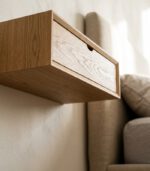 Oak Floating Nightstand
