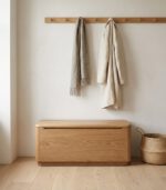 Oak Storage Bench