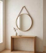 Round Oak Mirror