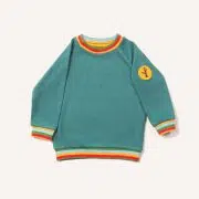 Teal Marl Rainbow Raglan
