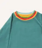 Teal Marl Rainbow Raglan - Image 3