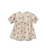Crinkle Button Dress