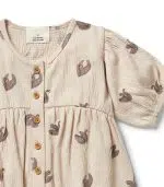 Crinkle Button Dress - Image 2
