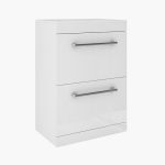 600mm White Freestanding Vanity