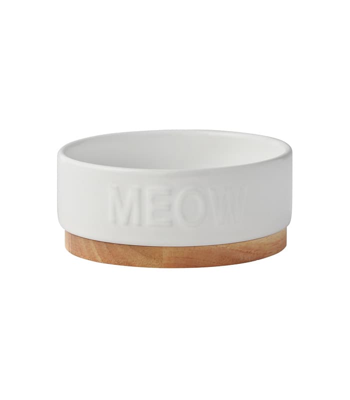 pet-product-cats-supplies-5-0 Frisco Round Meow Non-skid Ceramic Cat Bowl - Image 1