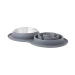 Frisco Silicone Slow Feeder Mat with Stainless Steel Bowl