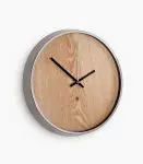 Wall clock light wood
