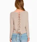 Qheck Shirt with Ruffle - Image 2