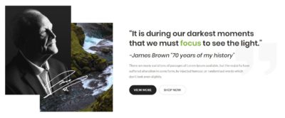 2 Columns image with quote