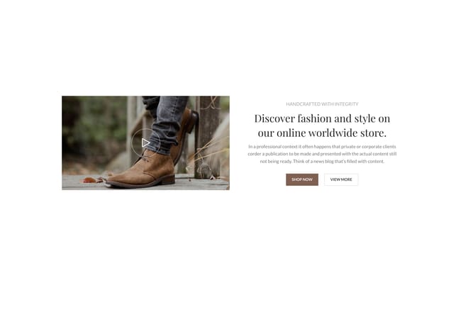 2 Columns text with video