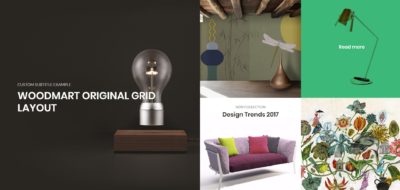 Images grid with banners