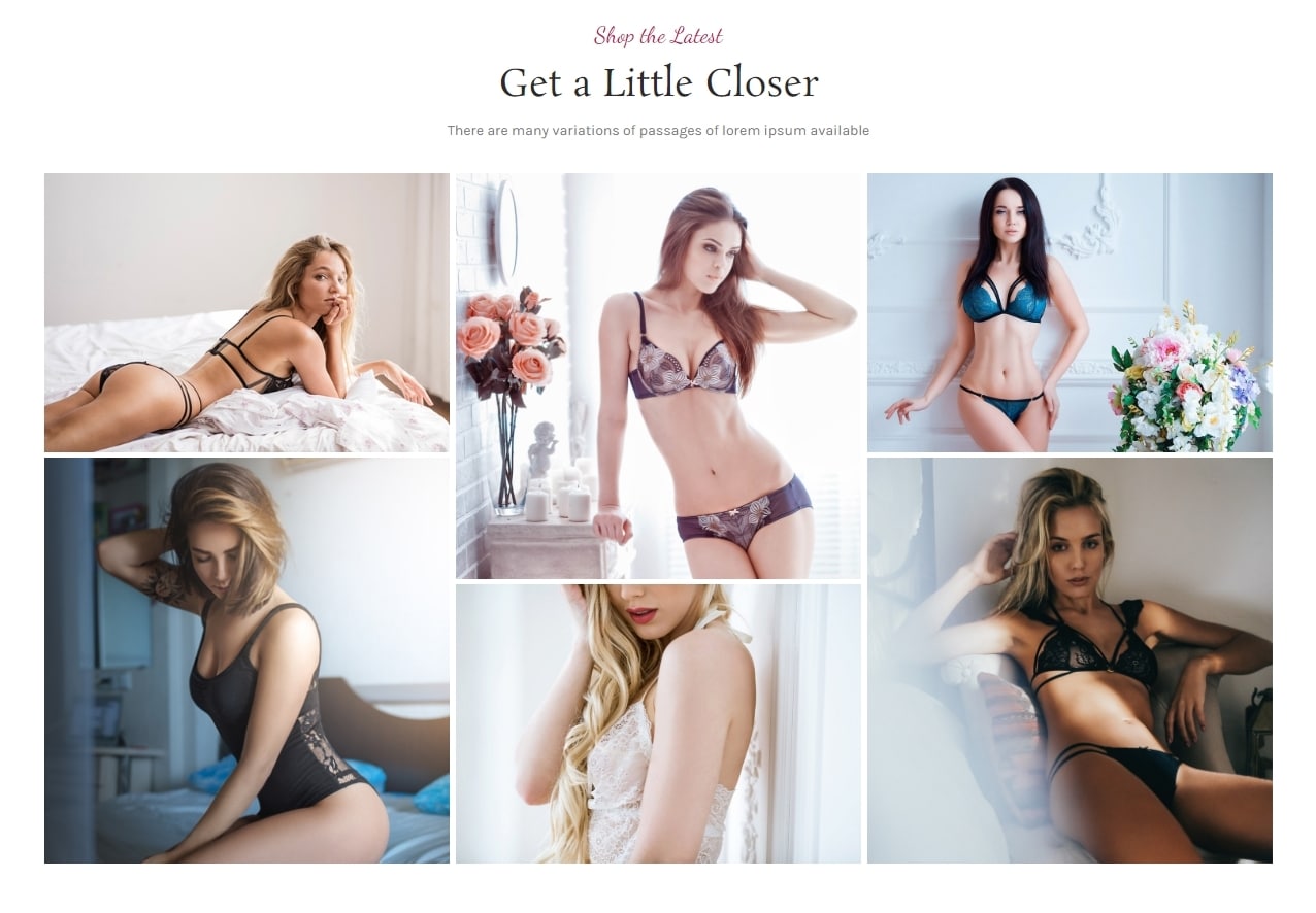 Lingerie gallery grid