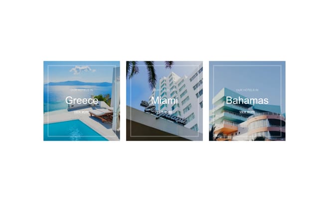 3 Columns bordered banners