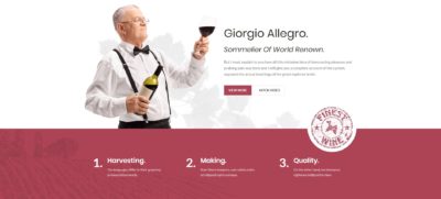 Wine features + about us