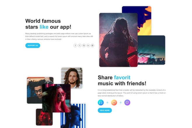 About us with parallax