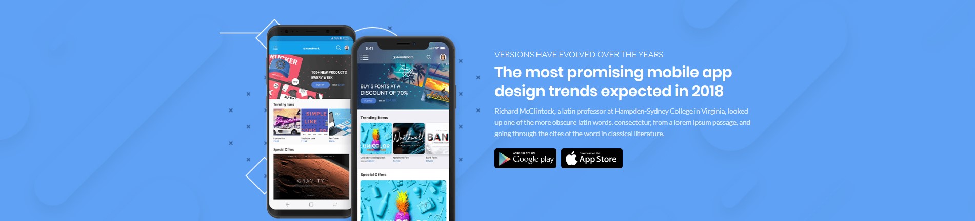 App showcase full width