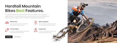 Full width section + info boxes + parallax