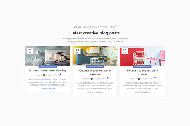 Blog carousel with background Blog carousel with background