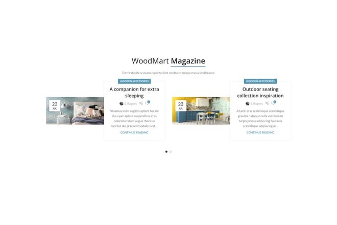 Blog carousel with small images