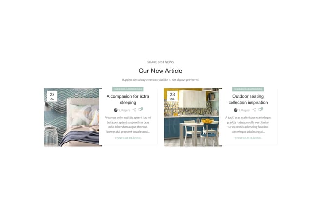 Blog two columns