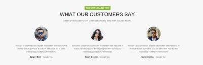 Testimonials grid