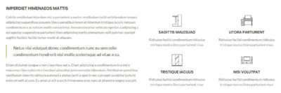 2 Columns texts + info boxes