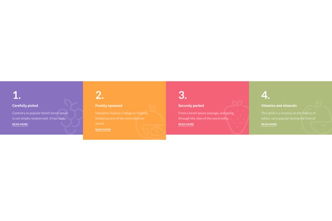 Color info boxes full width