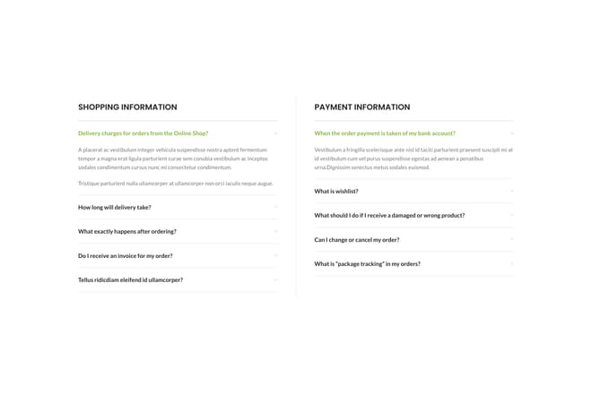 FaQ accordion