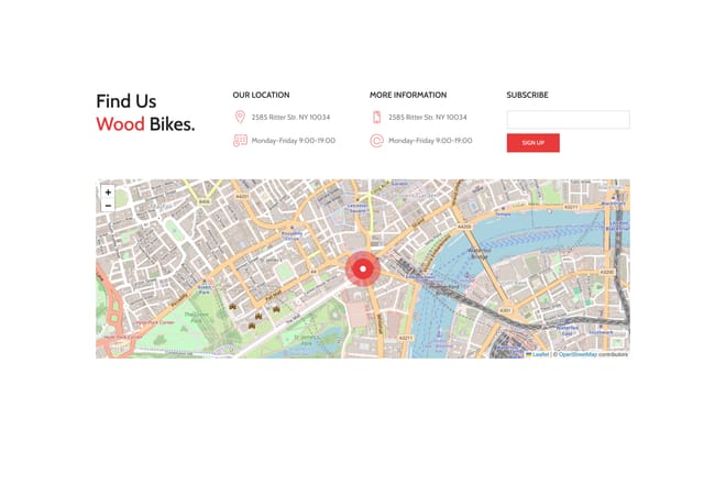 Contacts + newsletter + google map Contacts + newsletter + google map