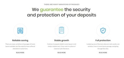 Info boxes with hover and animation