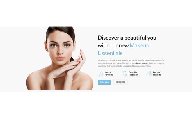 Cosmetics showcase