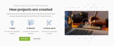 Full width section with video