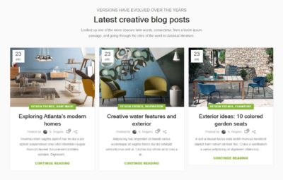 Blog carousel with background