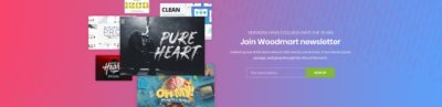 Full width section with subscription