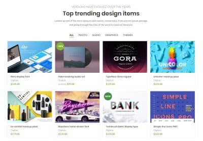 Tiled products grid