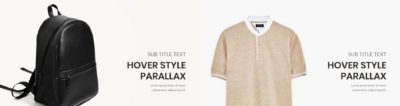 Full width parallax banners