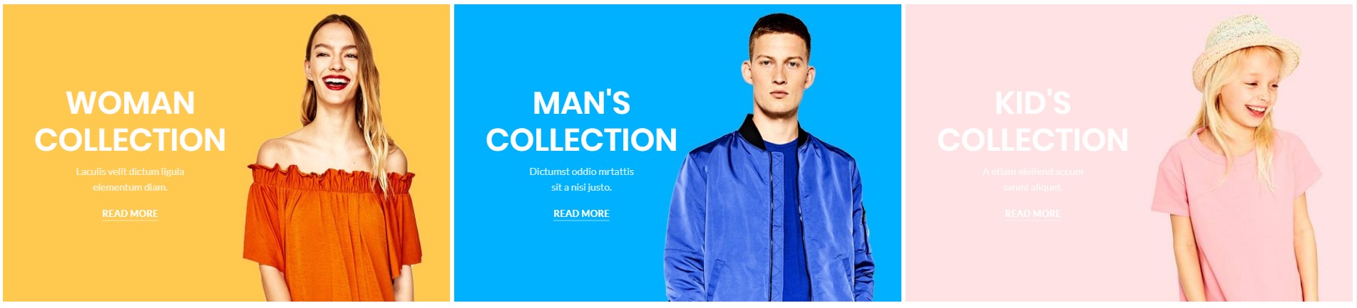 3 Columns full width banners