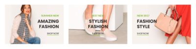 3 Columns fashion banners