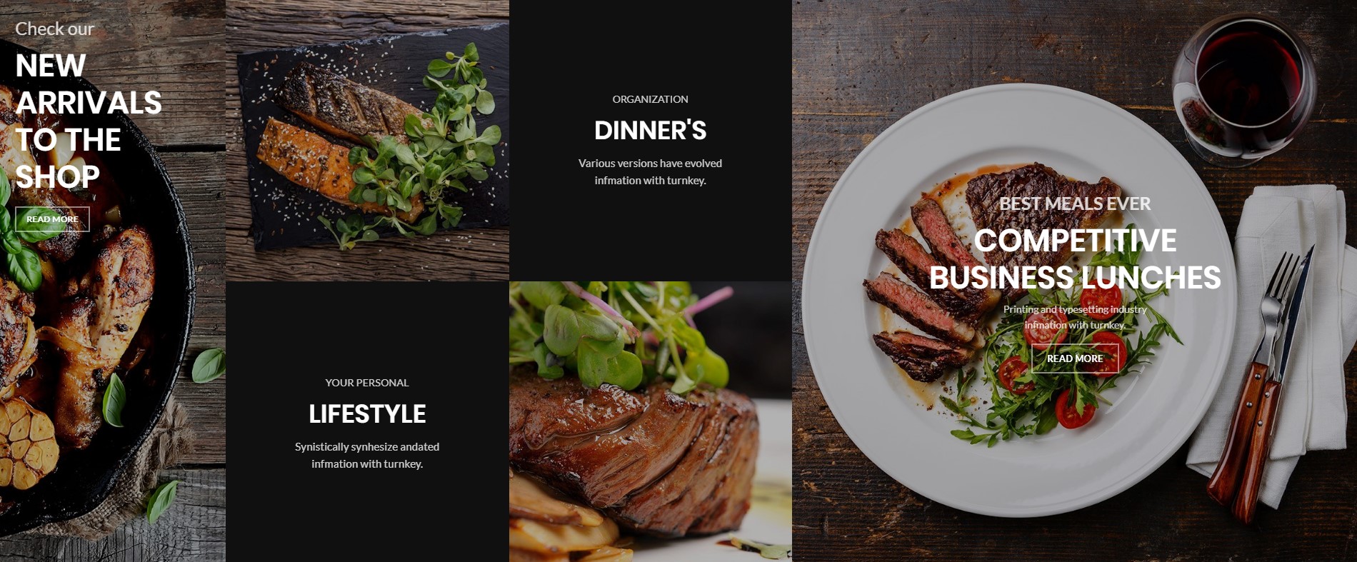 Full screen banners grid